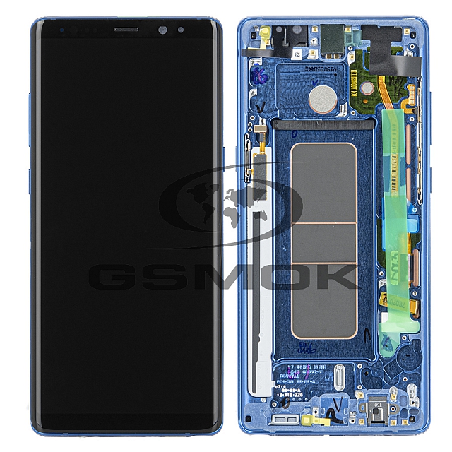 WYŚWIETLACZ LCD DO SAMSUNG N950 GALAXY NOTE 8 NIEBIESKI Z RAMKĄ GH97-21066B GH97-21065B ORYGINAŁ SERVICE PACK