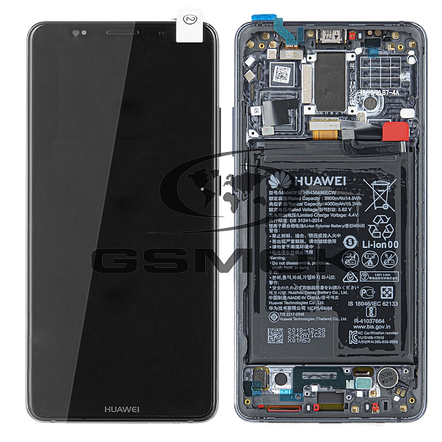 WYŚWIETLACZ LCD DO HUAWEI MATE 10 PRO BLA-L09 Z RAMKĄ I BATERIĄ SZARY 02351RVN ORYGINAŁ SERVICE PACK