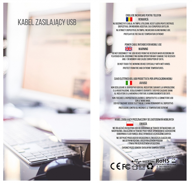 ULOTKA KABLE USB 70X152MM