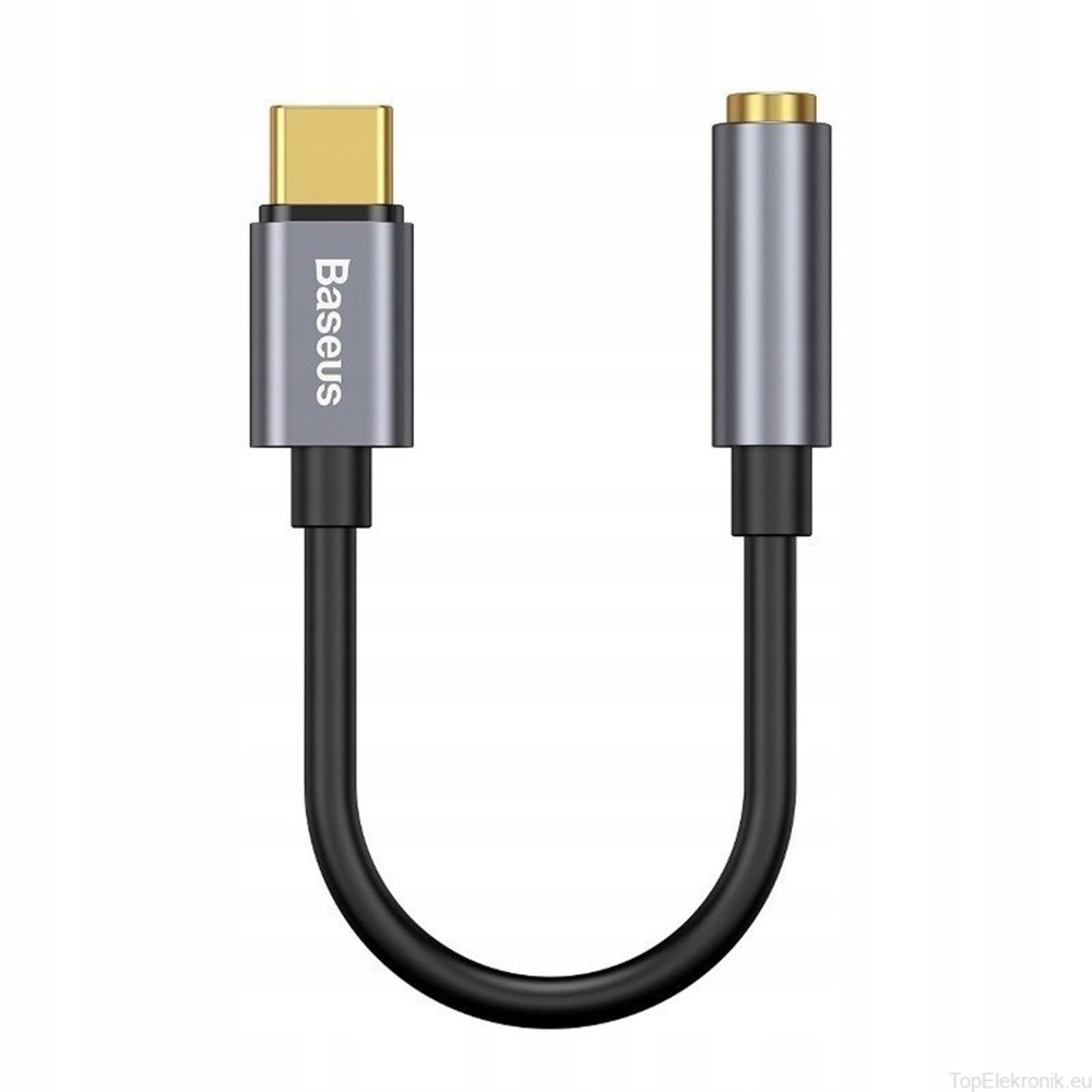 ADAPTER AUDIO DAC USB-C DO MINIJACK 3.5MM BASEUS L54 CATL54-0G CZARNY