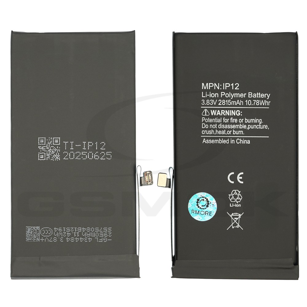 BATERIA DO APPLE IPHONE 12 / 12 PRO Z UKŁADEM TI 2815MAH RMORE PREMIUM