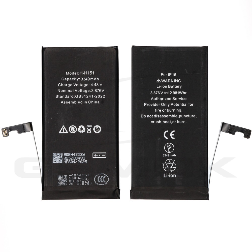 BATERIA DO APPLE IPHONE 15 3349MAH DIAGNOSABLE