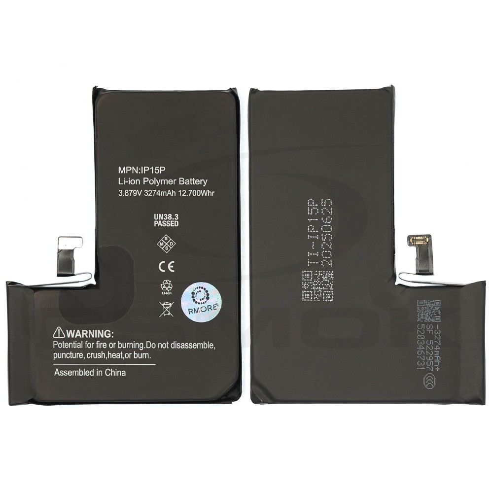 BATERIA DO APPLE IPHONE 15 PRO Z UKŁADEM TI 3274MAH RMORE PREMIUM