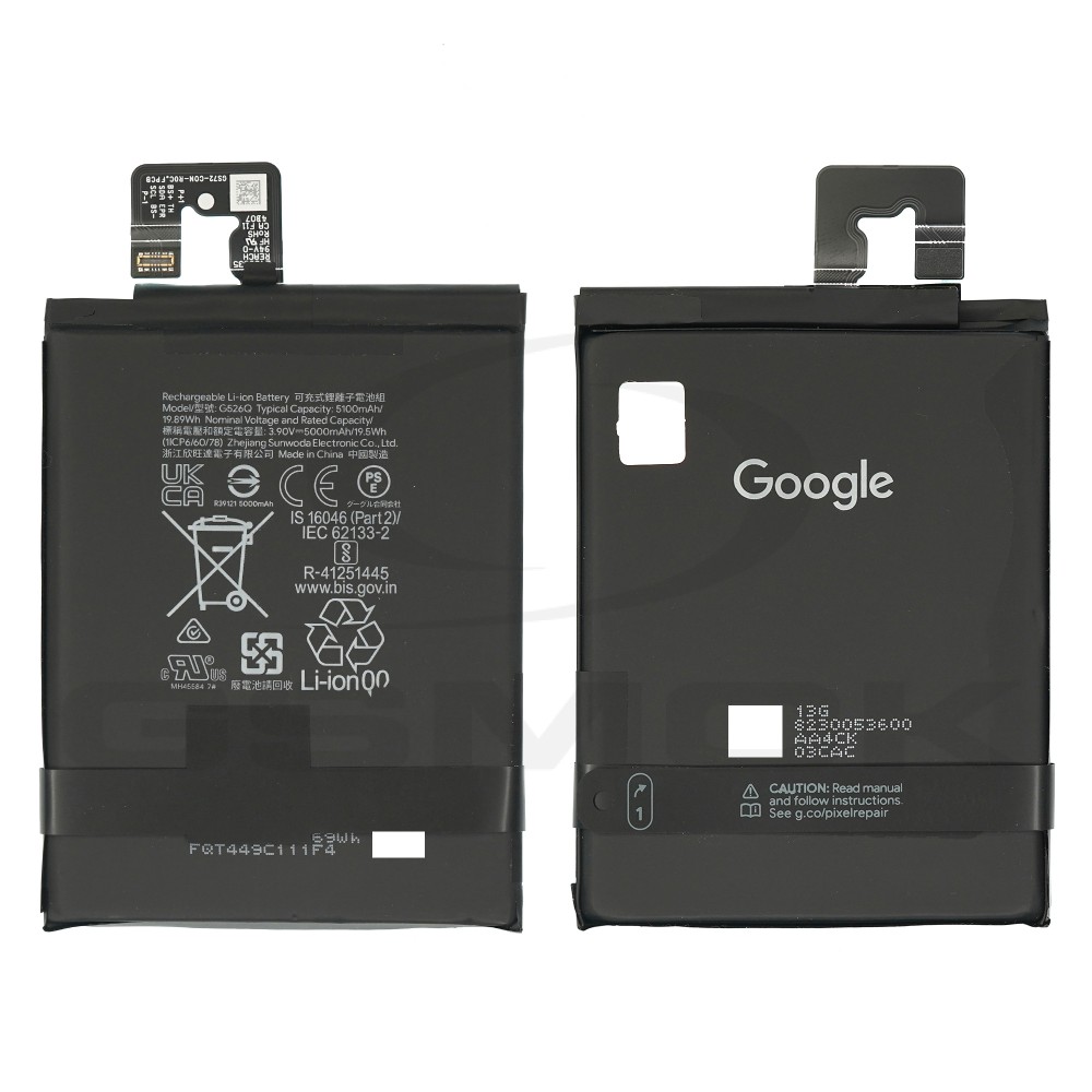 BATERIA DO GOOGLE PIXEL 9A G526Q 5100MAH G949-01333-00 G949-01323-00 ORYGINAŁ BULK