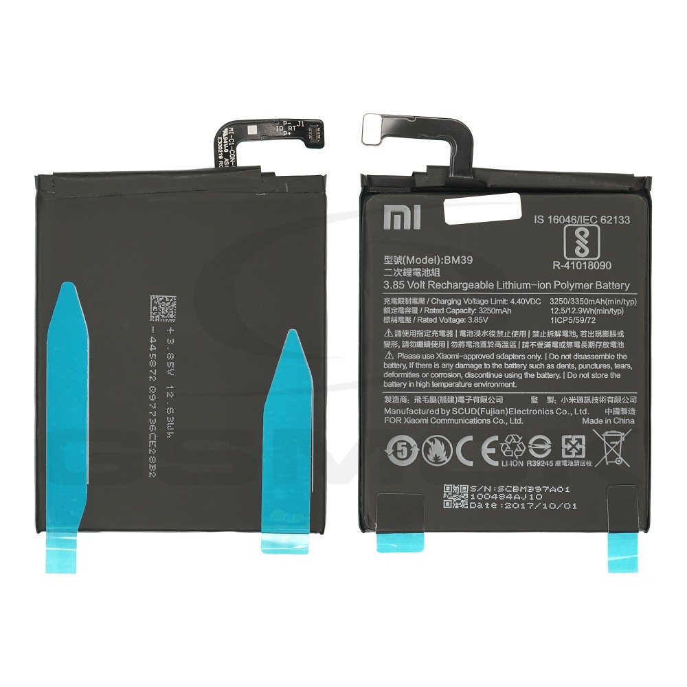 BATERIA XIAOMI MI 6 BM39 46BM39A04085 3350MAH ORYGINAŁ BULK