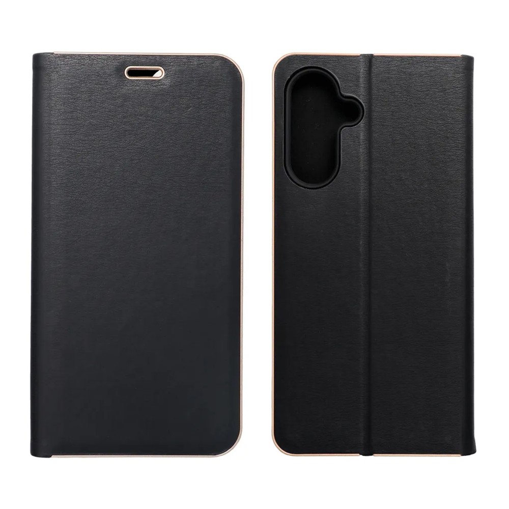 ETUI FLIP CASE LUNA BOOK GOLD SAMSUNG A17 CZARNA