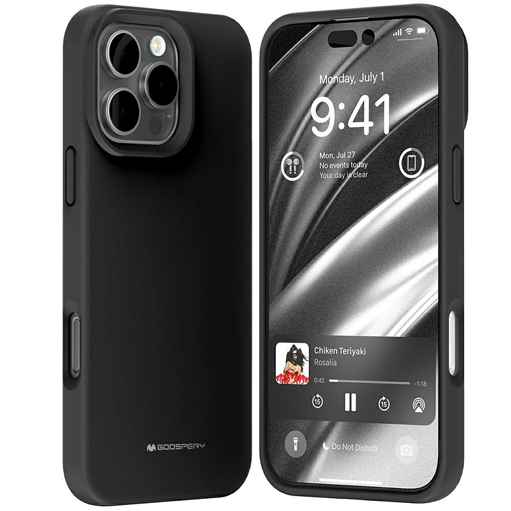 ETUI MERCURY SILICONE IPHONE 16 PRO MAX CZARNY