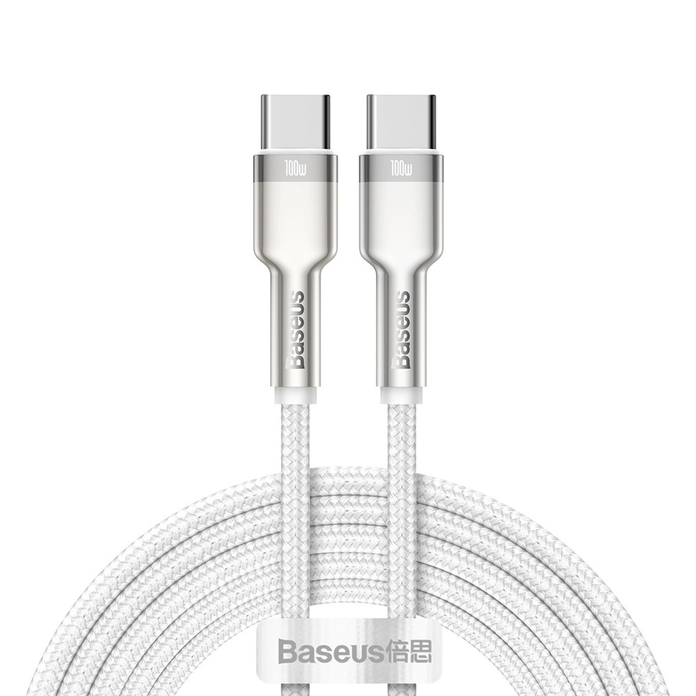 KABEL USB-C DO USB-C 100W 2M BASEUS CAFULE METAL CATJK-D02 BIAŁY