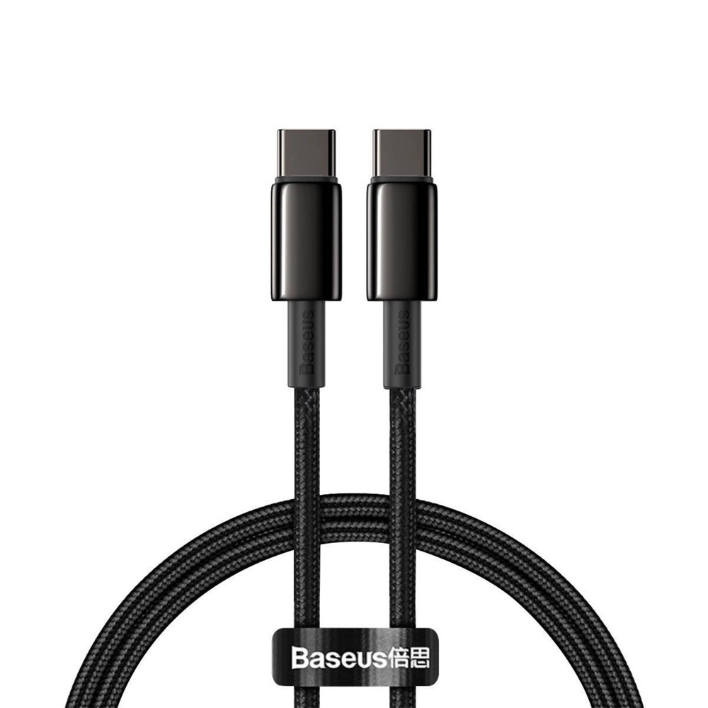 KABEL USB-C DO USB-C BASEUS TUNGSTEN PD 100W 1M CATWJ-01 CZARNY