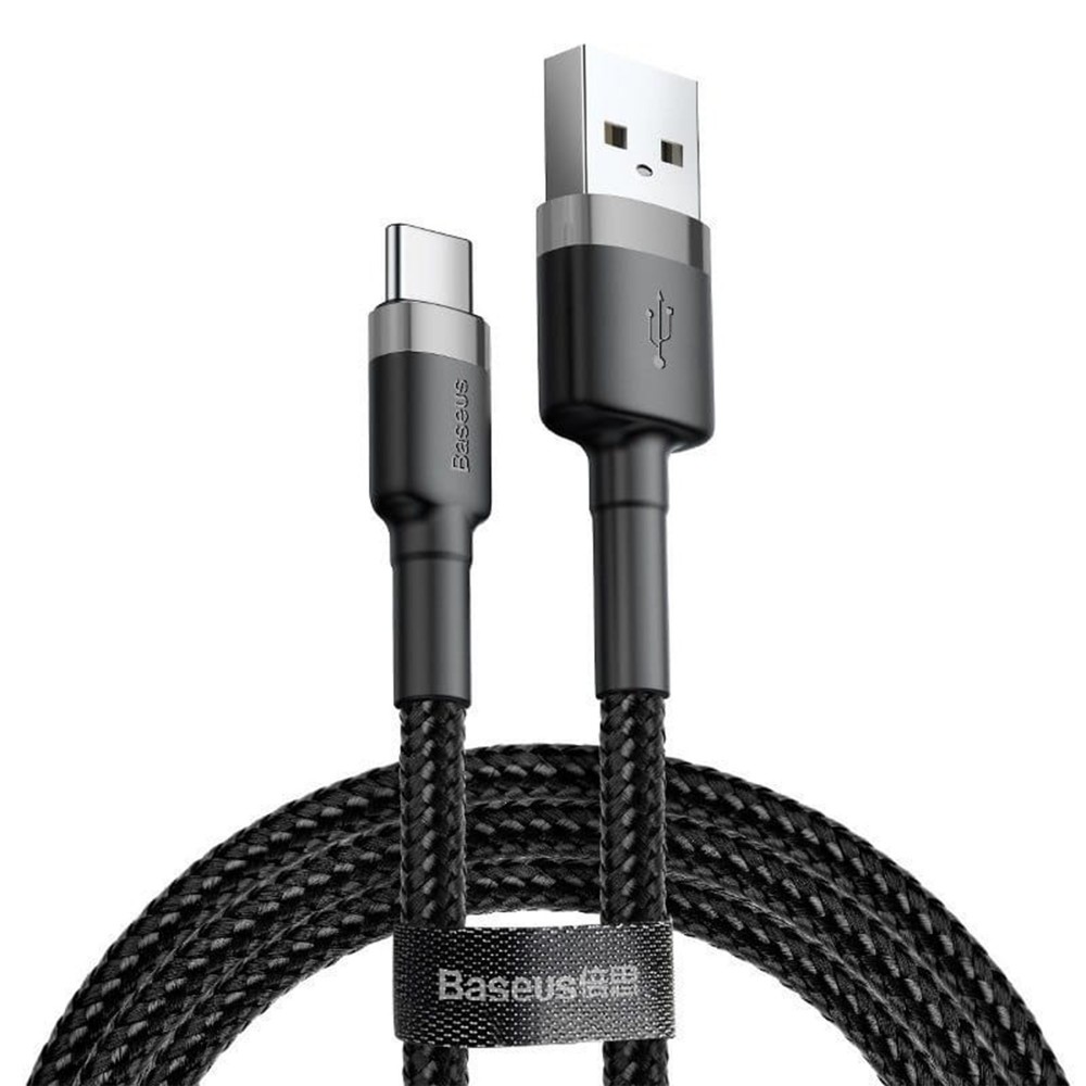 KABEL USB DO USB-C 3M 2A BASEUS CAFULE CATKLF-UG1 CZARNO-SZARY