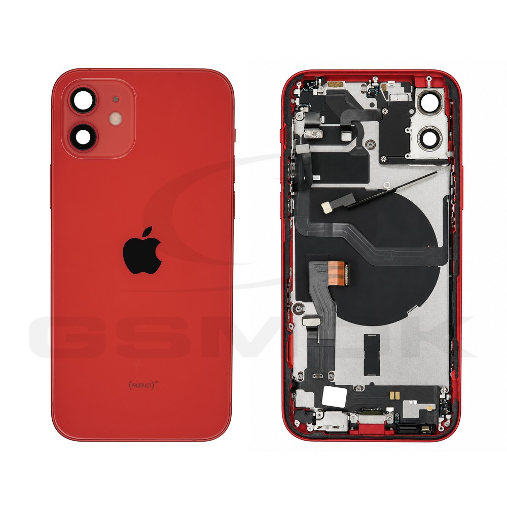 KLAPKA BATERII / OBUDOWA APPLE IPHONE 12 CZERWONA PULLED GRADE B