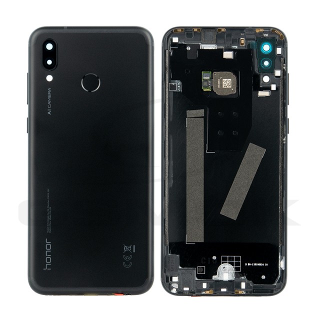 KLAPKA BATERII / OBUDOWA HUAWEI HONOR PLAY CZARNA Z SZYBKĄ KAMERY I CZYTNIKIEM LINII PAPILARNYCH 02351YYD ORYGINAŁ SERVICE PACK
