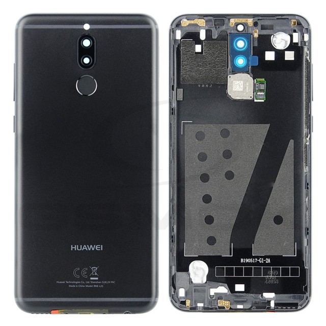 KLAPKA BATERII / OBUDOWA HUAWEI MATE 10 LITE CZARNA Z SZYBKĄ KAMERY I CZYTNIKIEM LINII PAPILARNYCH 02351QPC 02351QYA 02351SFE ORYGINAŁ SERVICE PACK