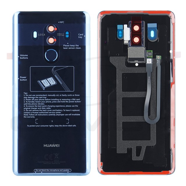KLAPKA BATERII / OBUDOWA HUAWEI MATE 10 PRO NIEBIESKA Z SZYBKĄ KAMERY I CZYTNIKIEM LINII PAPILARNYCH 02351RWH 02351RWA ORYGINAŁ SERVICE PACK
