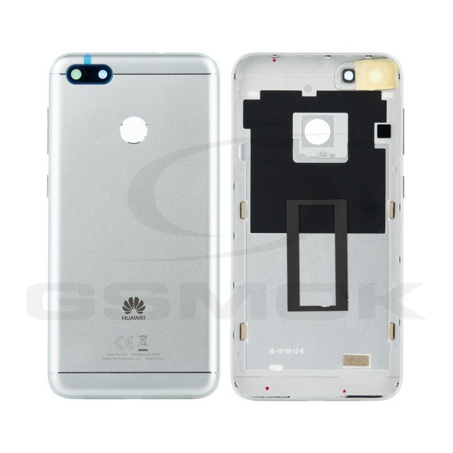 KLAPKA BATERII / OBUDOWA HUAWEI P9 LITE MINI / Y6 PRO 2017 SREBRNA Z SZYBKĄ KAMERY 97070RYV 97070SAV ORYGINAŁ SERVICE PACK