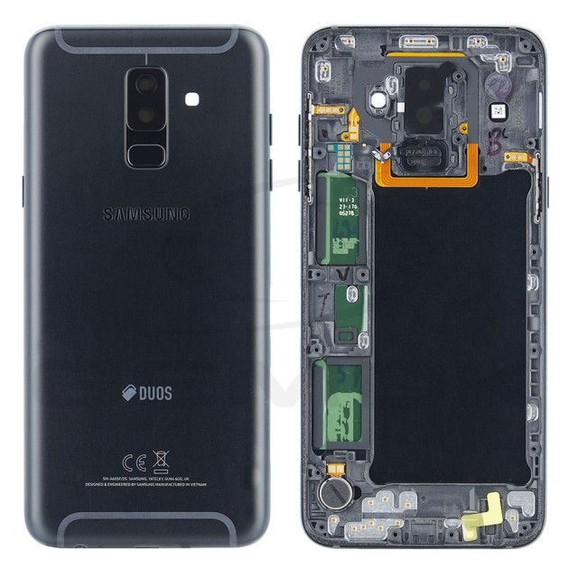KLAPKA BATERII / OBUDOWA SAMSUNG A605 GALAXY A6 PLUS 2018 DUOS CZARNA GH82-16428A GH82-16431A ORYGINAŁ SERVICE PACK