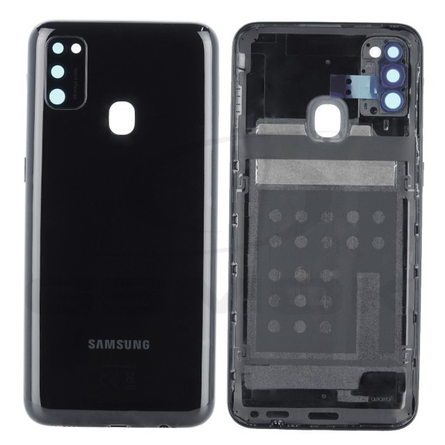 KLAPKA BATERII / OBUDOWA SAMSUNG M215 GALAXY M21 CZARNA GH82-22609A ORYGINAŁ SERVICE PACK