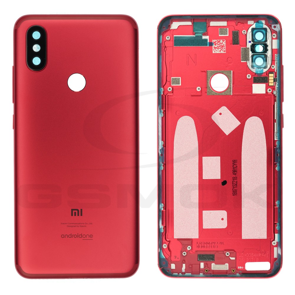 KLAPKA BATERII / OBUDOWA XIAOMI MI A2 CZERWONA 5609200060B6 ORYGINAŁ SERVICE PACK