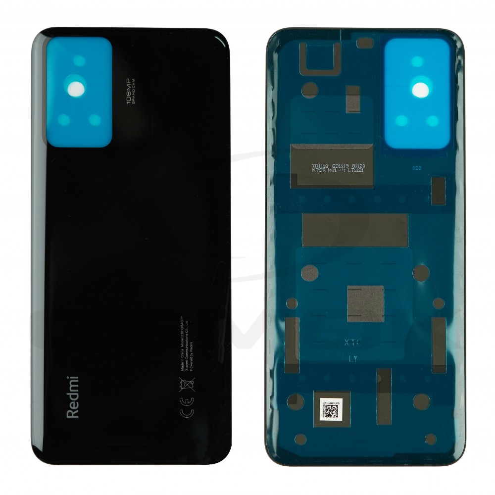 KLAPKA BATERII / OBUDOWA XIAOMI REDMI NOTE 12S 4G CZARNA 1610111001130A 1610111001133A ORYGINAŁ SERVICE PACK