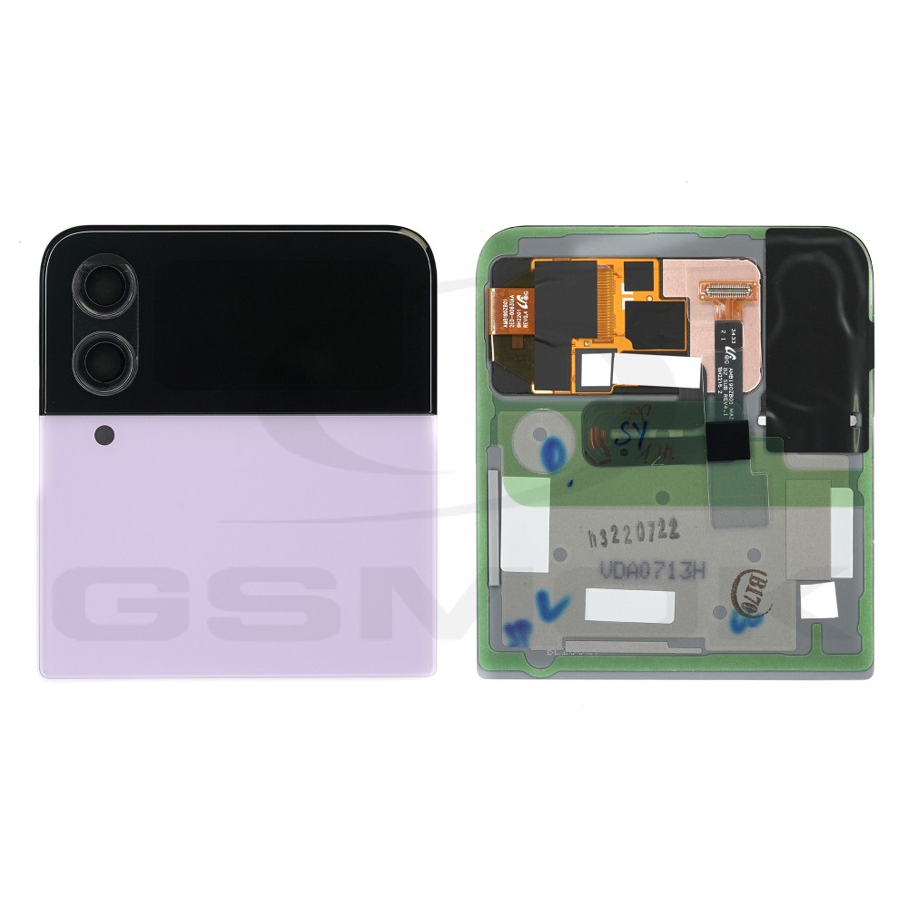KLAPKA BATERII + WYŚWIETLACZ MAŁY SAMSUNG F721 GALAXY Z FLIP 4 5G FIOLETOWA GH97-27947B ORYGINAŁ SERVICE PACK
