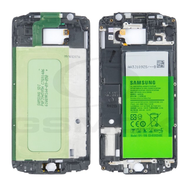 KORPUS OBUDOWA Z BATERIĄ SAMSUNG G920 GALAXY S6 CZARNY GH82-13122A [ORYGINAŁ]