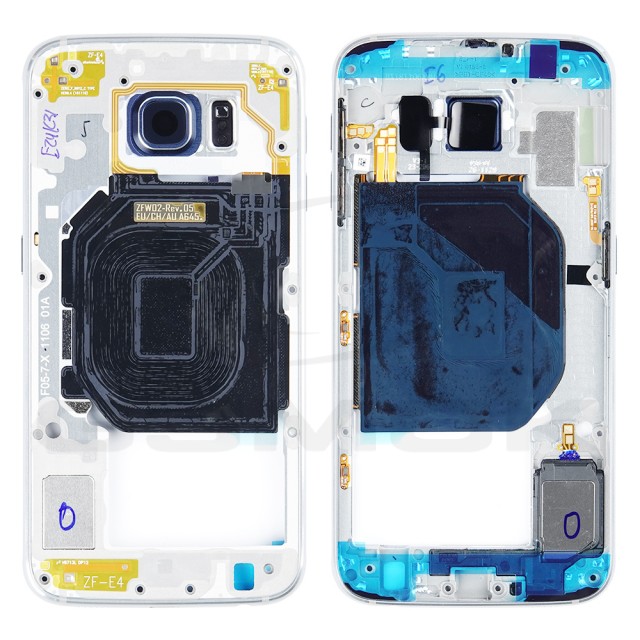 KORPUS SAMSUNG G920 GALAXY S6 CZARNY Z ZESTAWEM TAŚM KLEJĄCYCH GH96-08583A ORYGINAŁ SERVICE PACK