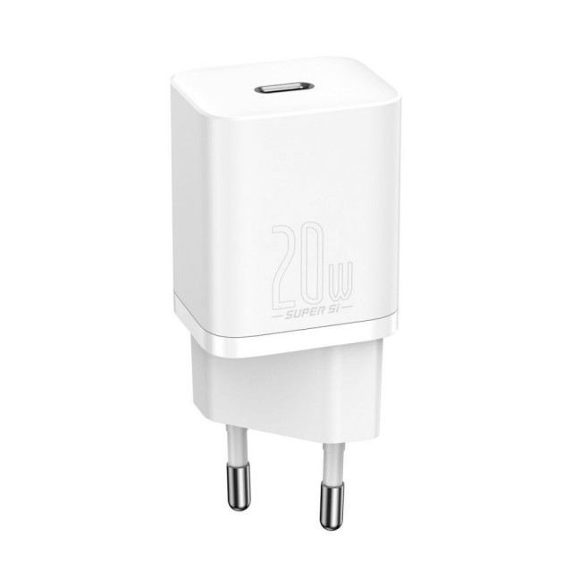 ŁADOWARKA SIECIOWA BASEUS SUPER SI 1C USB-C 20W QC PD CCSUP-B02 BIAŁA