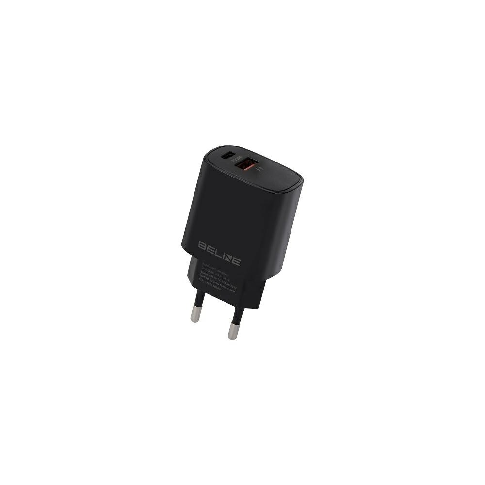 ŁADOWARKA SIECIOWA BELINE USB USB-C 20W PD 3.0 QC 3.0 CZARNA