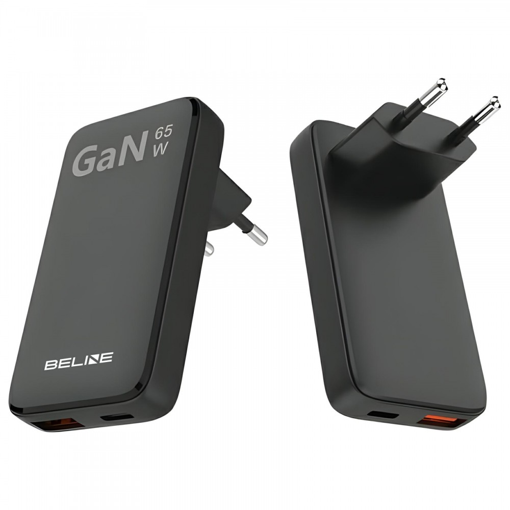 ŁADOWARKA SIECIOWA BELINE USB USB-C 65W PD 3.0 QC 3.0 CZARNA