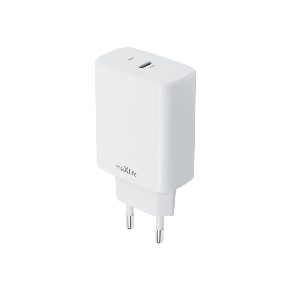 ŁADOWARKA SIECIOWA MAXLIFE MXTC-10-30C PD 30W USB-C BIAŁA