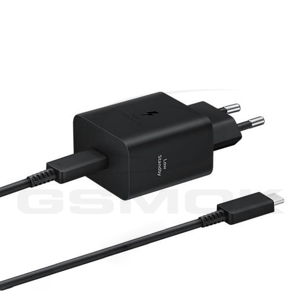 ŁADOWARKA SIECIOWA SAMSUNG EP-T4511XBEGEU 45W USB-C FAST CHARGE Z KABLEM 1.8M USB-C USB-C CZARNA ORYGINAŁ BLISTER