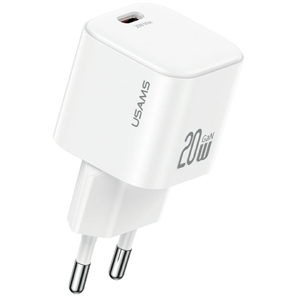 ŁADOWARKA SIECIOWA USAMS JO SERIES CC260 USB-C + KABEL USB-C/USB-C 20W 1M BIAŁY