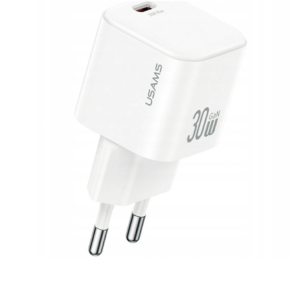 ŁADOWARKA SIECIOWA USAMS JO SERIES CC262 USB-C + KABEL USB-C DO LIGHTNING 30W 1M BIAŁY