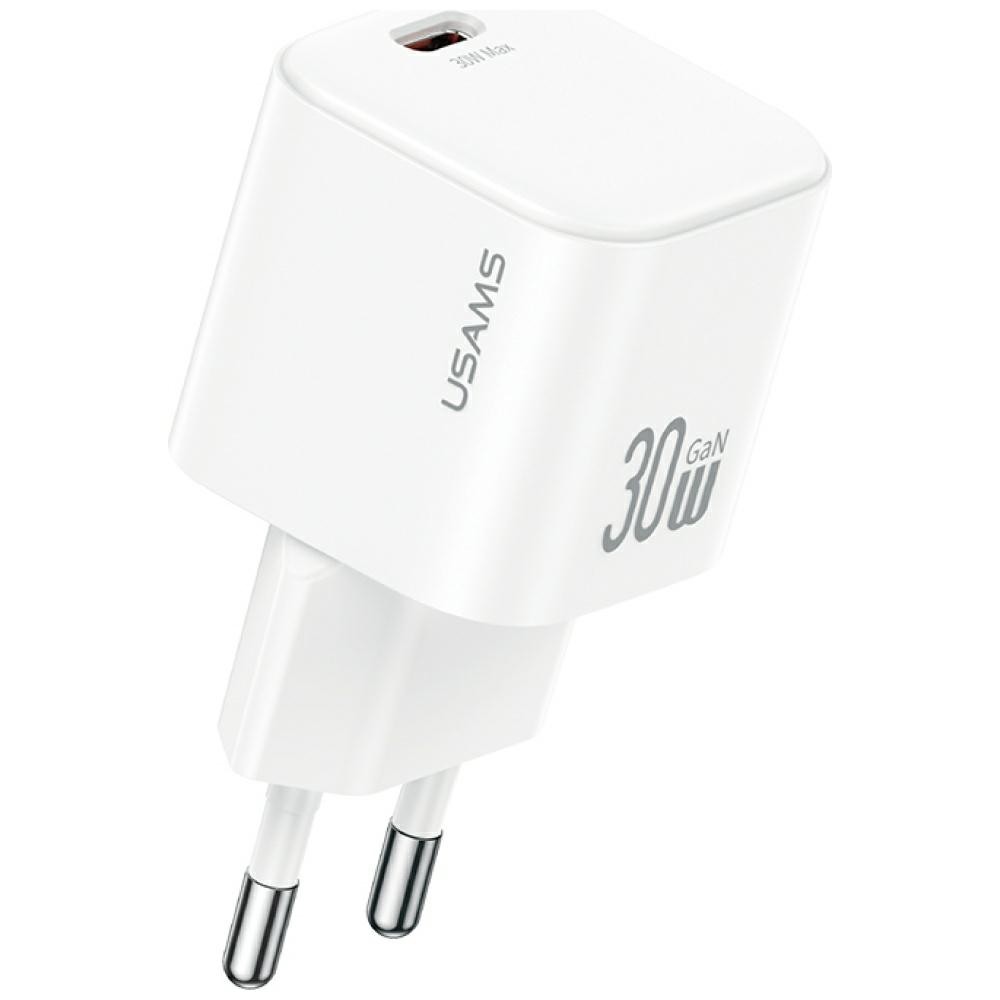 ŁADOWARKA SIECIOWA USAMS JO SERIES CC262 USB-C + KABEL USB-C DO USB-C 30W 1M BIAŁY