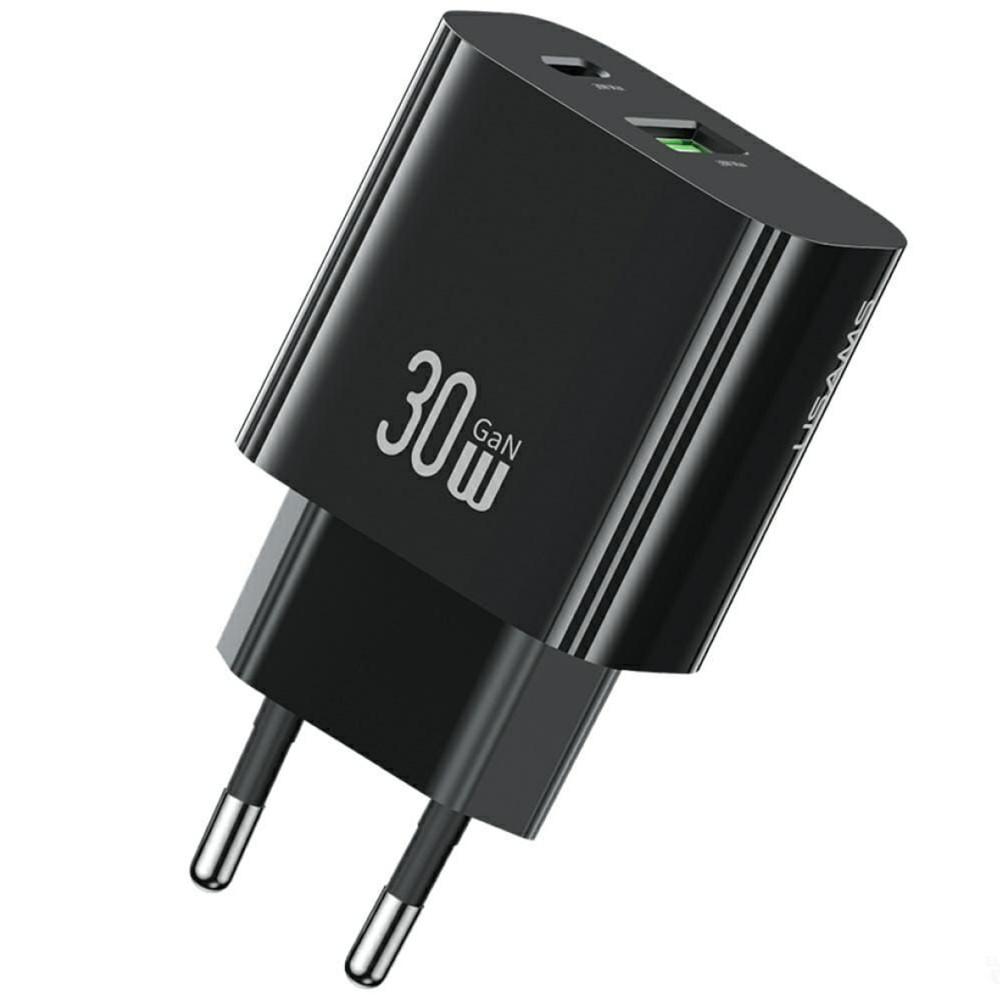 ŁADOWARKA SIECIOWA USB-A USB-C USAMS CC316 T65 30W CZARNA