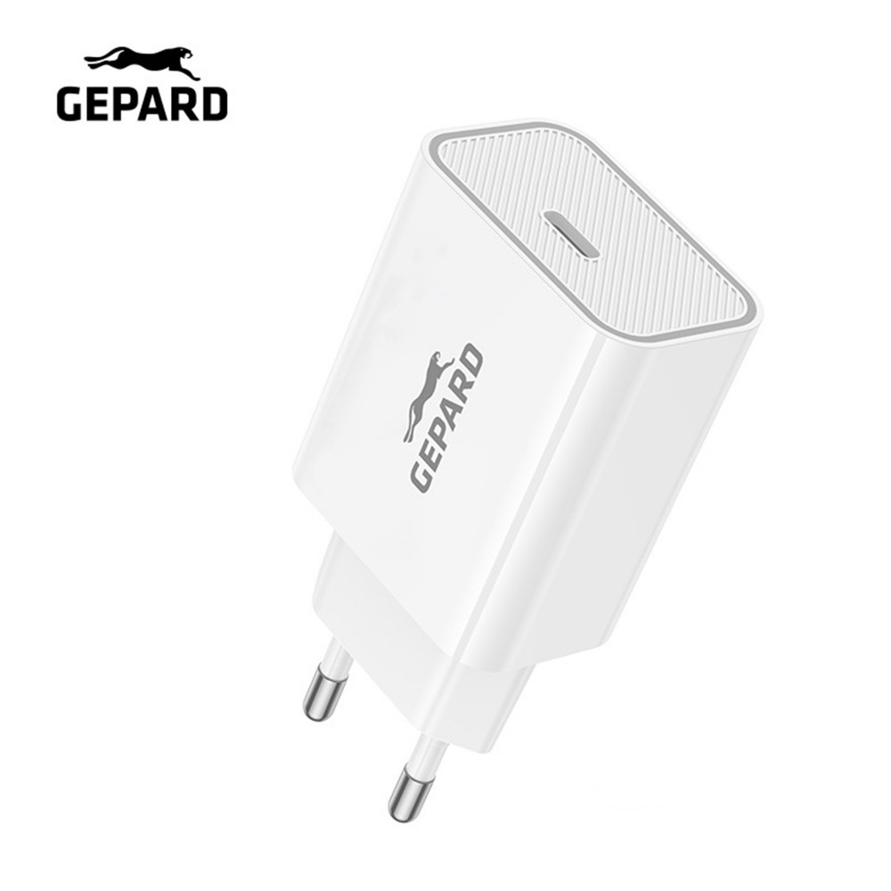 ŁADOWARKA SIECIOWA USB-C GEPARD 20W BIAŁA