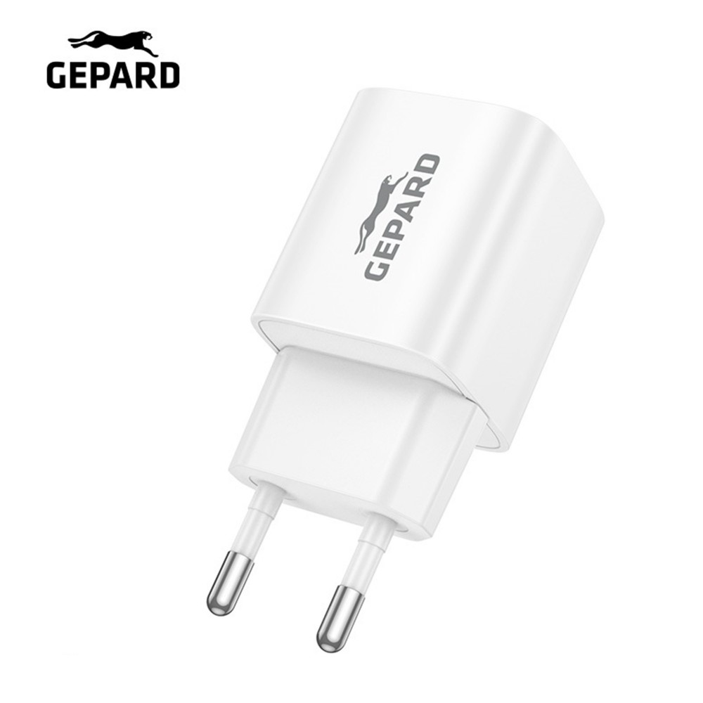 ŁADOWARKA SIECIOWA USB USB-C GEPARD 20W BIAŁA