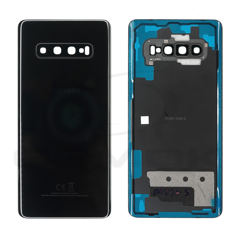 OUTLET KLAPKA BATERII / OBUDOWA SAMSUNG G975 GALAXY S10 PLUS CZARNA CERAMIC BLACK GH82-18867A ORYGINAŁ SERVICE PACK