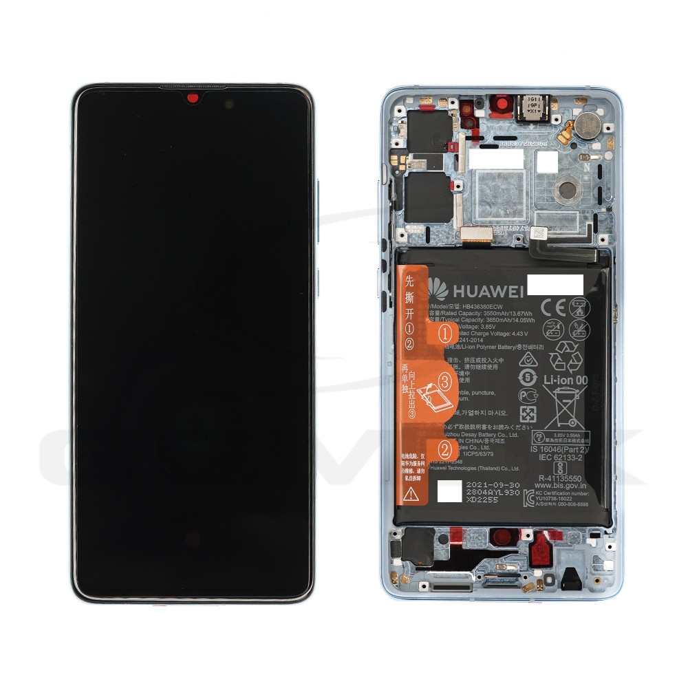 OUTLET WYŚWIETLACZ LCD DO HUAWEI P30 NOWA WERSJA Z RAMKĄ I BATERIĄ BREATHING CRYSTAL 02354HMF 02352NLP 02354KUB ORYGINAŁ SERVICE PACK
