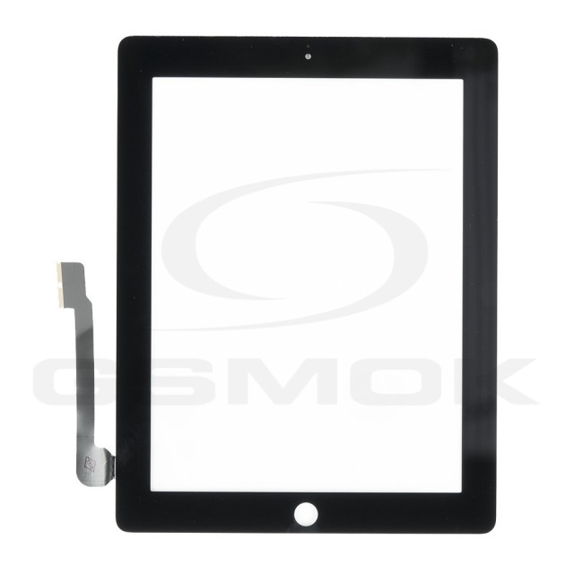 PANEL DOTYKOWY IPAD 3 (1403, A1416, A1430) / IPAD 4 (A1458, A1459, A1460) CZARNY Z TAŚMĄ KLEJĄCĄ