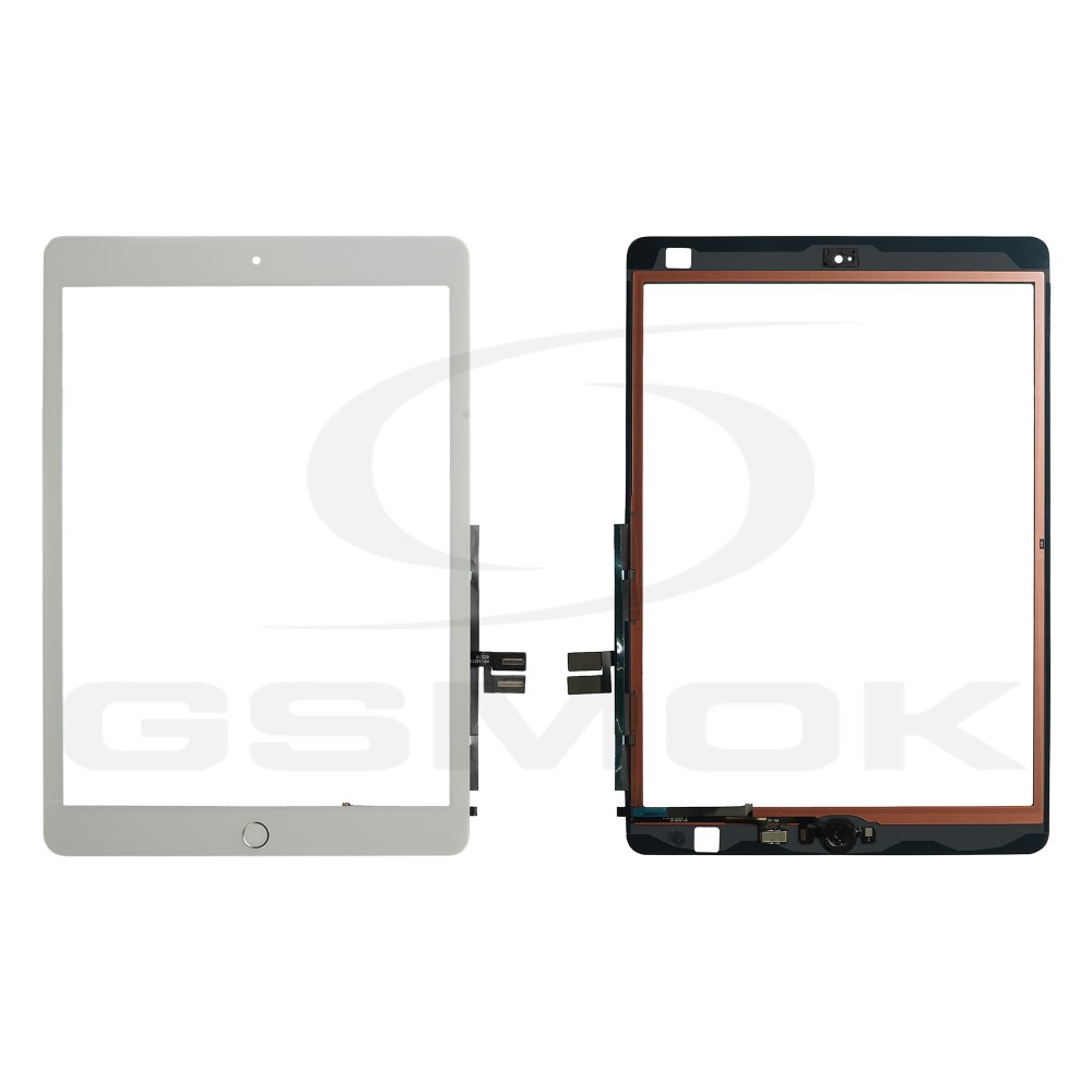 PANEL DOTYKOWY IPAD 7 GENERACJI (A2197, A2198, A2200) / 8 GENERACJI (A2270, A2428, A2429) 10.2 CALI BIAŁY Z TAŚMĄ KLEJĄCĄ I PRZYCISKIEM HOME 