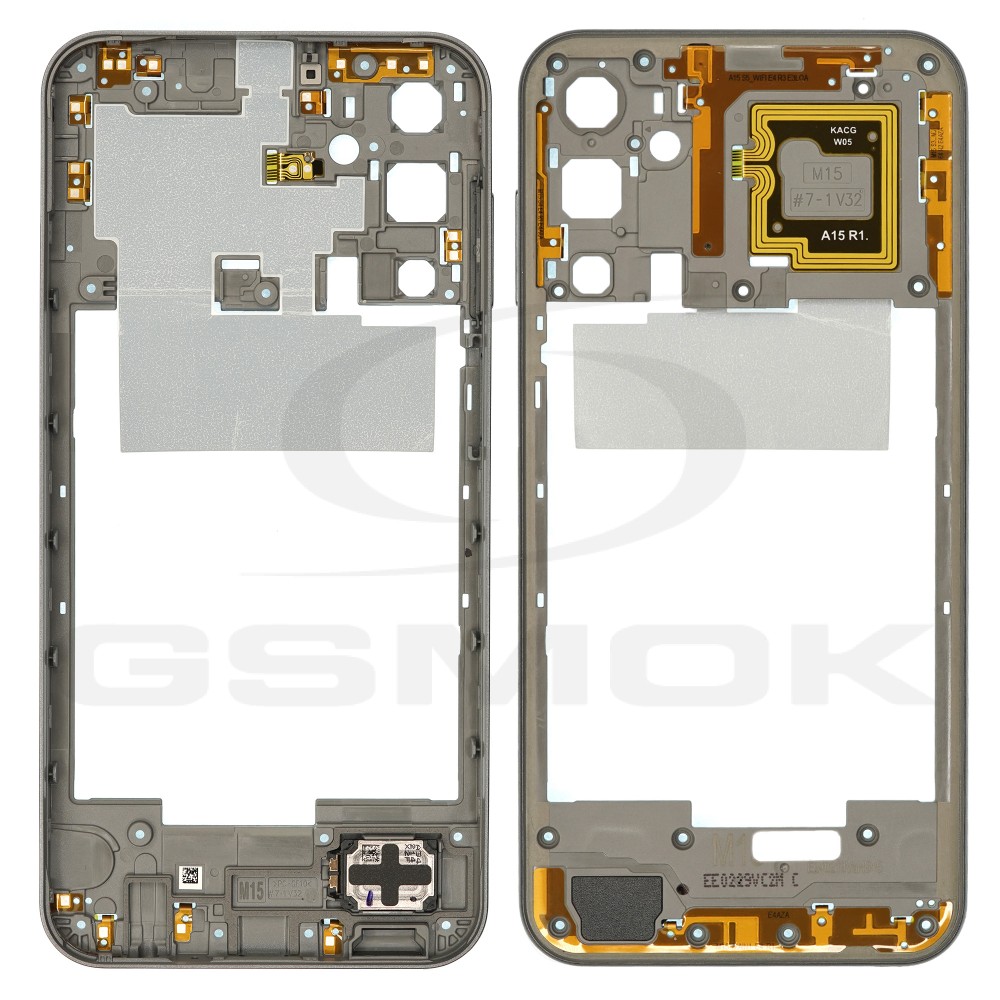 RAMKA ŚRODKOWA SAMSUNG M156 GALAXY M15 5G SZARA GH82-34753B [ORYGINAŁ]