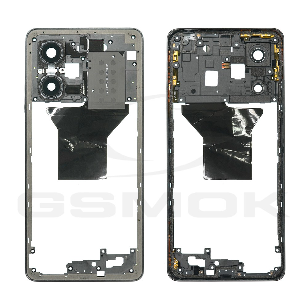 RAMKA ŚRODKOWA XIAOMI REDMI NOTE 12 PRO 5G CZARNA PULLED