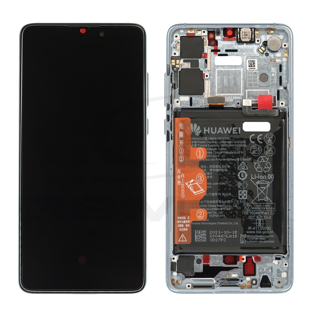 WYŚWIETLACZ LCD DO HUAWEI P30 NOWA WERSJA Z RAMKĄ I BATERIĄ BREATHING CRYSTAL 02354HMF 02352NLP 02354KUB ORYGINAŁ SERVICE PACK