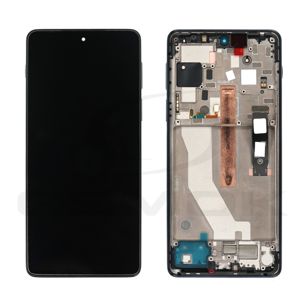 WYŚWIETLACZ LCD DO MOTOROLA MOTO EDGE 20 PRO XT2153 Z RAMKĄ GRANATOWY 5D68C19375 ORYGINAŁ SERVICE PACK