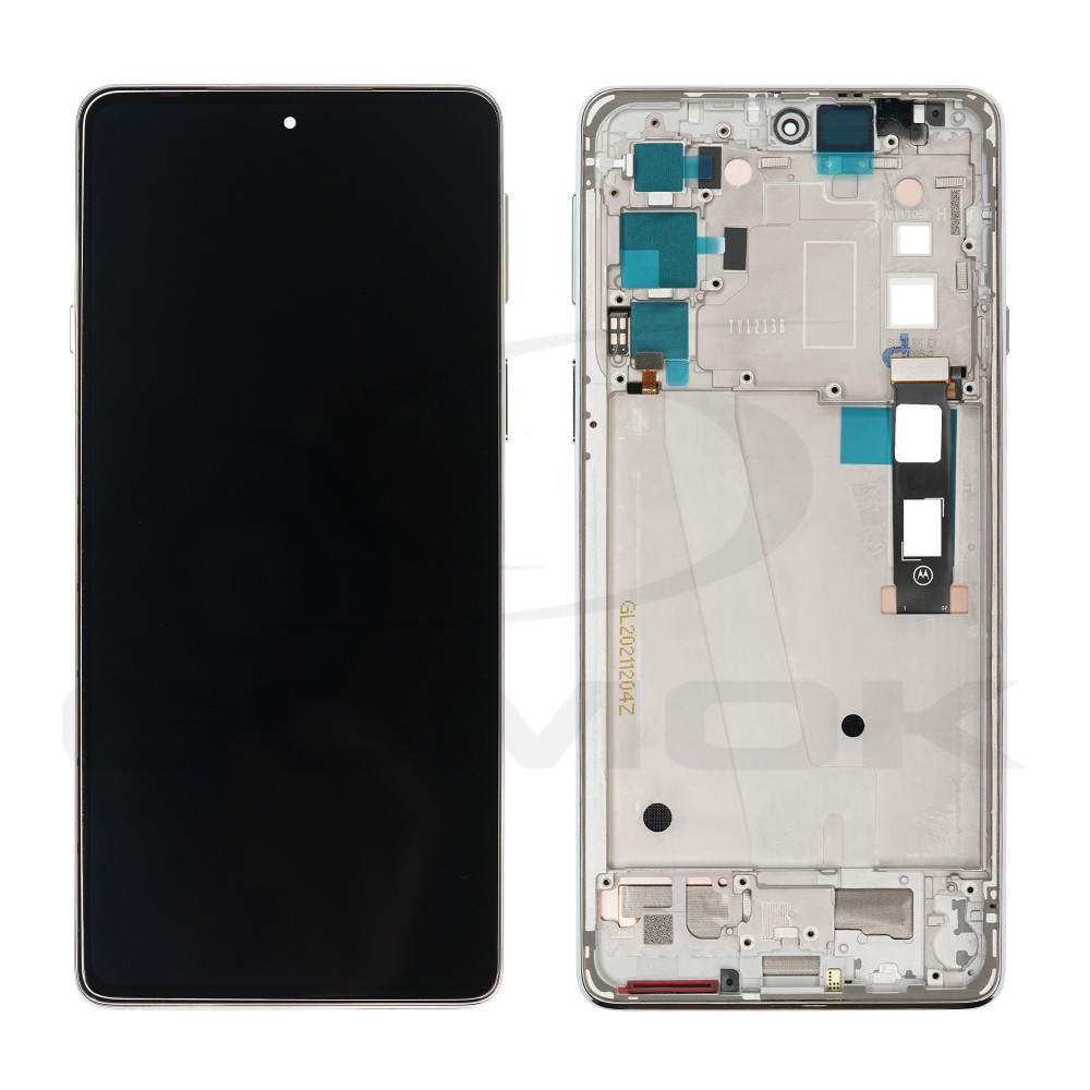WYŚWIETLACZ LCD DO MOTOROLA MOTO EDGE 20 Z RAMKĄ BIAŁY 5D68C19194 ORYGINAŁ SERVICE PACK