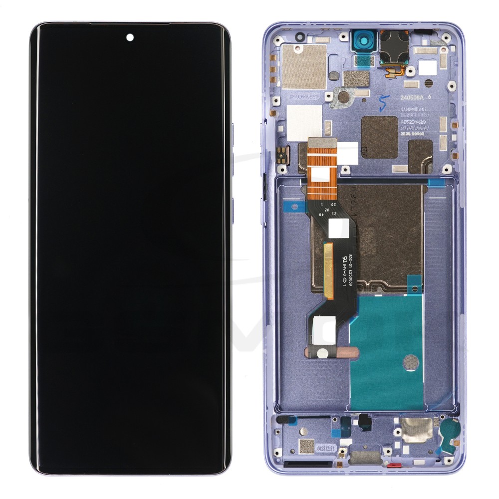 WYŚWIETLACZ LCD DO MOTOROLA MOTO EDGE 50 PRO XT2403 Z RAMKĄ LAWENDOWY 5D68C24323 5D68C24093 5D68C24326 ORYGINAŁ SERVICE PACK