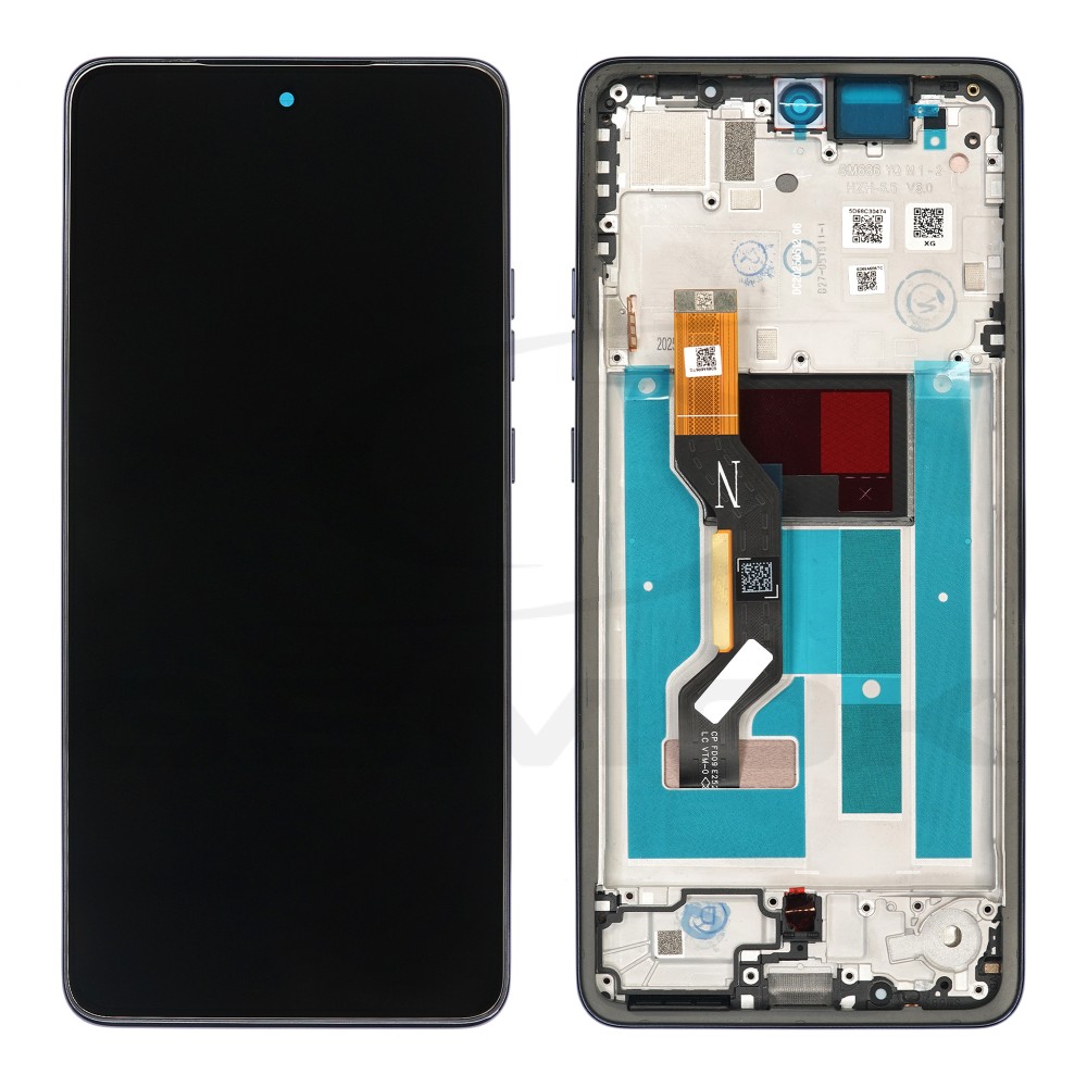 WYŚWIETLACZ LCD + PANEL DOTYKOWY KOMPLET MOTOROLA MOTO G86 GRANATOWY SPELLBOUND Z RAMKĄ 5D68C30474 5D68C30498 5D68C30651 ORYGINAŁ SERVICE PACK