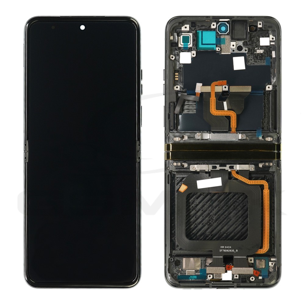 WYŚWIETLACZ LCD + PANEL DOTYKOWY KOMPLET MOTOROLA RAZR 40 ULTRA CZARNY Z RAMKĄ 5D68C22596 5D68C22945 5D68C22606 5D68C22609 ORYGINAŁ SERVICE PACK