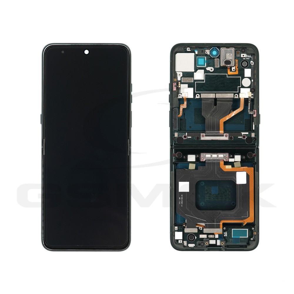 WYŚWIETLACZ LCD DO MOTOROLA RAZR 60 ULTRA Z RAMKĄ ZIELONY 5D68C29813 5D68C30088 ORYGINAŁ SERVICE PACK